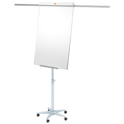 Pizarra caballete NOBO Classic Nano Clean® móvil + brazos extensibles, blanco