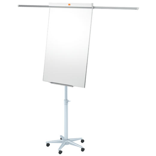 Pizarra caballete NOBO Classic Nano Clean® móvil + brazos extensibles, blanco
