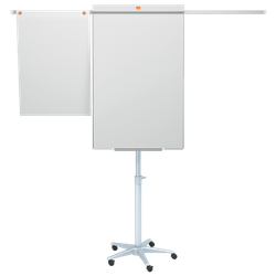 Pizarra caballete NOBO Classic Nano Clean® móvil + brazos extensibles, blanco
