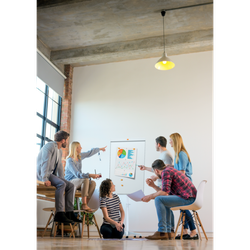 Pizarra caballete NOBO Classic Nano Clean® móvil + brazos extensibles, blanco