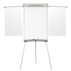 Pizarra caballete NOBO Classic Nano Clean® trípode + brazos extensibles (envase retail), blanco