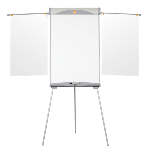 Pizarra caballete NOBO Classic Nano Clean® trípode + brazos extensibles (envase retail), blanco