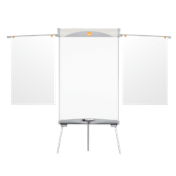 Pizarra caballete NOBO Classic Nano Clean® trípode + brazos extensibles (envase retail), blanco