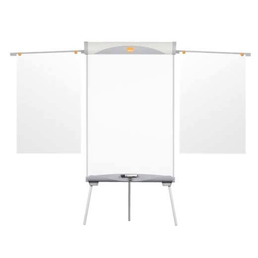 Pizarra caballete NOBO Classic Nano Clean® trípode + brazos extensibles (envase retail), blanco