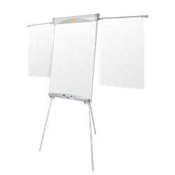 Pizarra caballete NOBO Classic Nano Clean® trípode + brazos extensibles (envase retail), blanco