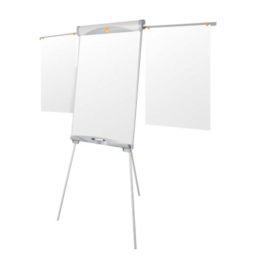 Pizarra caballete NOBO Classic Nano Clean® trípode + brazos extensibles (envase retail), blanco