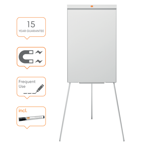 Pizarra caballete NOBO Classic Nano Clean® trípode (envase retail), blanco