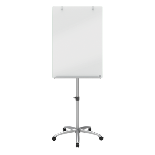 Pizarra caballete NOBO CRISTAL móvil, blanco brillante
