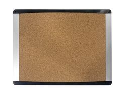 Pizarra corcho bi-office inka reciclado marco de aluminio y laterales plastico negro 355x280 mm