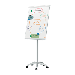 Pizarra de conferencia NOBO Premium Plus, acero lacado, móvil, blanco, ecolabel
