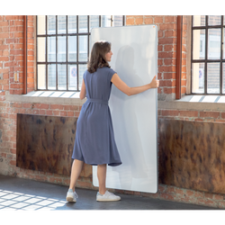 Pizarra de doble cara / Tablero de anuncios trasladable y portátil 1800 x 900 mm - marco gris