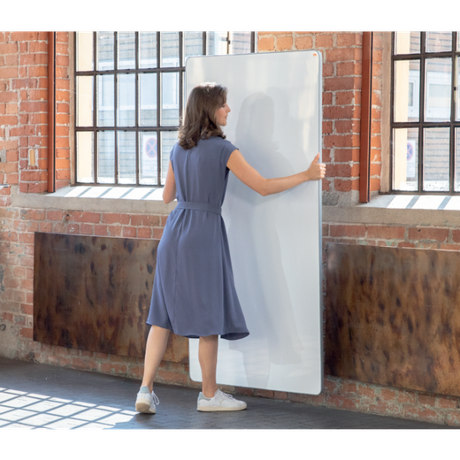 Pizarra de doble cara / Tablero de anuncios trasladable y portátil 1800 x 900 mm - marco negro