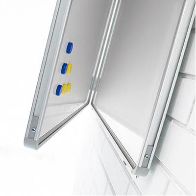 Pizarra díptica mural de Acero Vitrificado 90x120 cm