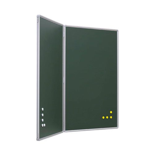 Pizarra Díptica Verde Acero Vitrificado 120 x 180 cm.