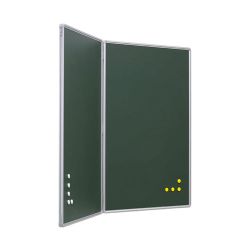 Pizarra Díptica Verde Acero Vitrificado 120 x 180 cm.