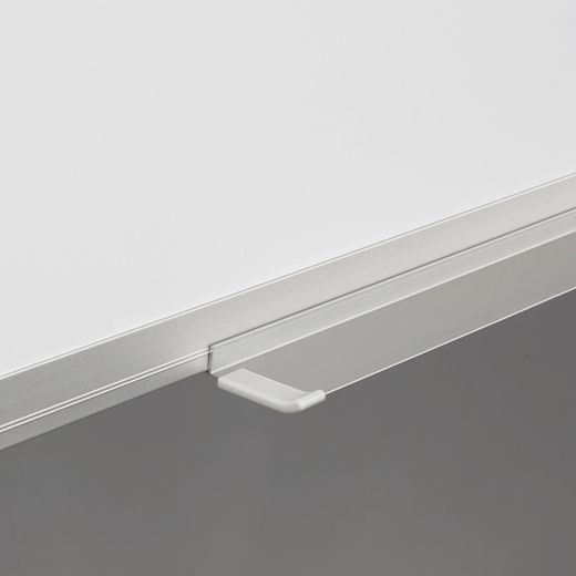 Pizarra Doble Cara Vitrificada Blanca con Marco de Aluminio 120x90