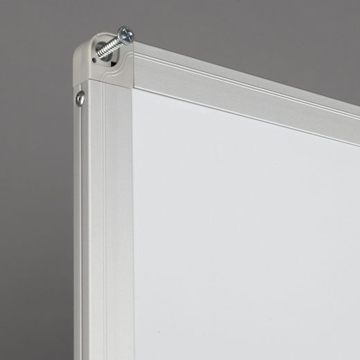 Pizarra Doble Cara Vitrificada Blanca con Marco de Aluminio 150x120