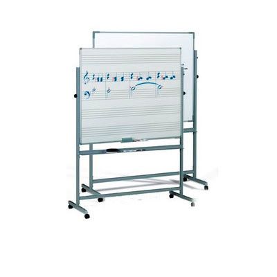 Pizarra estratificada 2 superficies. Una cara blanca y la otra cara con pentagrama. Medida 122x200 cm