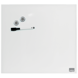 Pizarra magnética de cristal NOBO 450x450 mm, blanco
