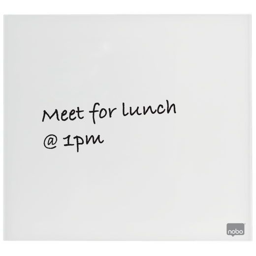 Pizarra magnética de cristal NOBO 450x450 mm, blanco