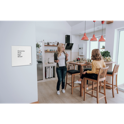 Pizarra magnética de cristal NOBO 450x450 mm, blanco