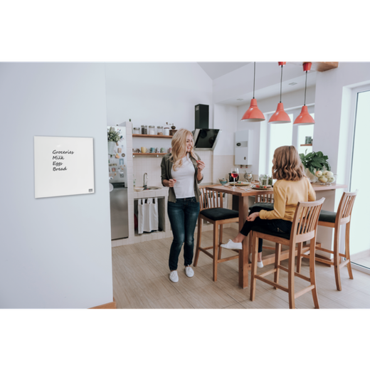 Pizarra magnética de cristal NOBO 450x450 mm, blanco