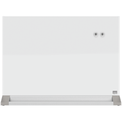 Pizarra magnética de sobremesa de libre colocación de cristal NOBO, blanco