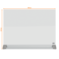 Pizarra magnética de sobremesa de libre colocación de cristal NOBO, blanco