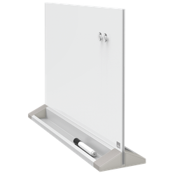Pizarra magnética de sobremesa de libre colocación de cristal NOBO, blanco