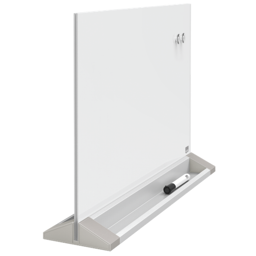 Pizarra magnética de sobremesa de libre colocación de cristal NOBO, blanco