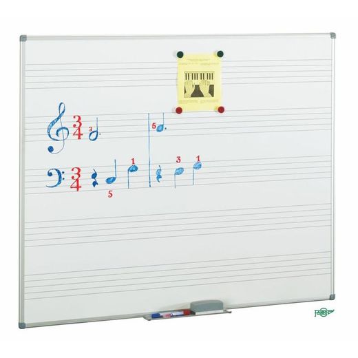 Pizarra magnética pentagrama Faibo 122x244cm Acero vitrificado