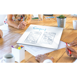 Pizarra modular sin marco 450 x 450 mm, blanco