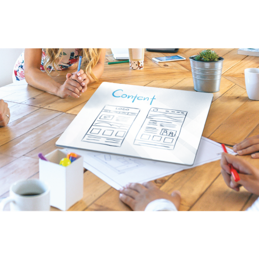 Pizarra modular sin marco 450 x 450 mm, blanco