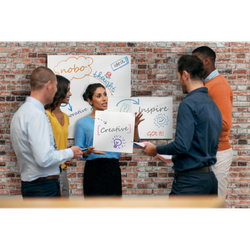 Pizarra modular sin marco 450 x 450 mm, blanco