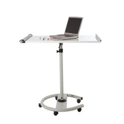 Pizarra Móvil Transformable en Mesa Metálica Lacada Blanca