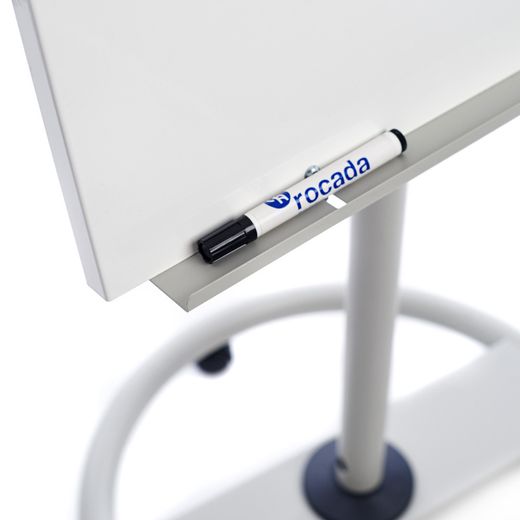 Pizarra Móvil Transformable en Mesa Metálica Lacada Blanca