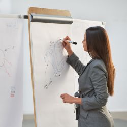 Pizarra Móvil Transformable en Mesa Metálica Lacada Serie Natural