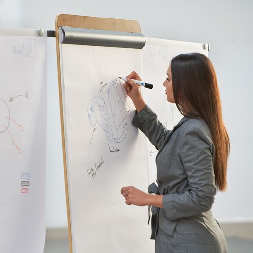 Pizarra Móvil Transformable en Mesa Metálica Lacada Serie Natural