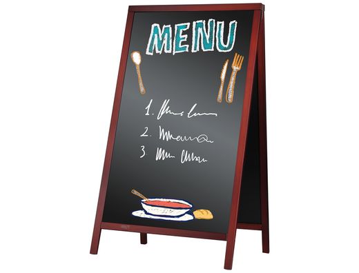 Pizarra Negra Liderpapel Caballete Doble Cara de Madera con Superficie para Rotuladores 75X135 Cm