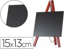 Pizarra Negra Liderpapel Caballete Madera Superficie para Rotuladores Tipo Tiza 15X13Cm Juego 3 Pizarras