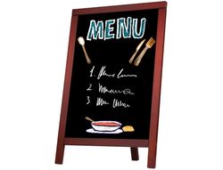 Pizarra Negra Liderpapel Caballete y Marco de Madera con Superficie para Rotuladores Tipo Tiza 55X85Cm