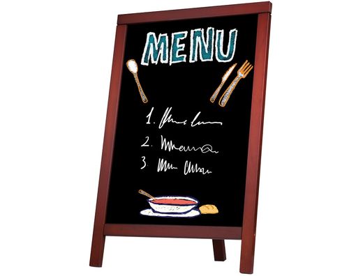 Pizarra Negra Liderpapel Caballete y Marco de Madera con Superficie para Rotuladores Tipo Tiza 55X85Cm