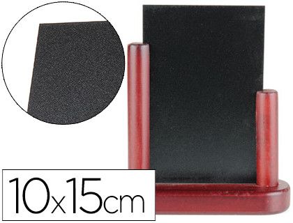 Pizarra Negra Liderpapel Doble Cara de Madera con Superficie para Rotuladores Tipo Tiza 10X15Cm