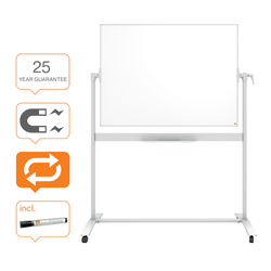 Pizarra NOBO Classic ACERO VITRIFICADO móvil 1200X900 mm, blanco