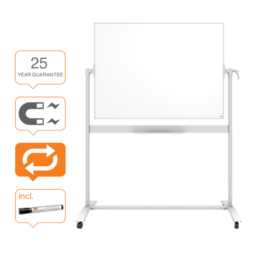 Pizarra NOBO Classic ACERO VITRIFICADO móvil 1200X900 mm, blanco