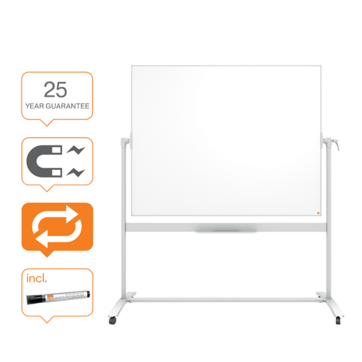 Pizarra NOBO Classic ACERO VITRIFICADO móvil 1500X1200 mm, blanco