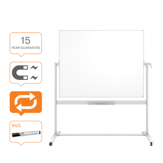 Pizarra NOBO Classic Nano Clean® móvil 1500X1200 mm, blanco