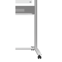Pizarra NOBO CRISTAL móvil 1200X900 mm, blanco brillante
