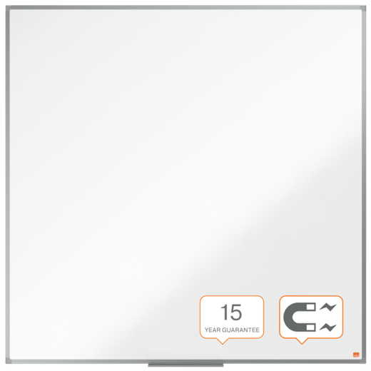 Pizarra NOBO Essence acero lacado 1200X1200mm, blanco