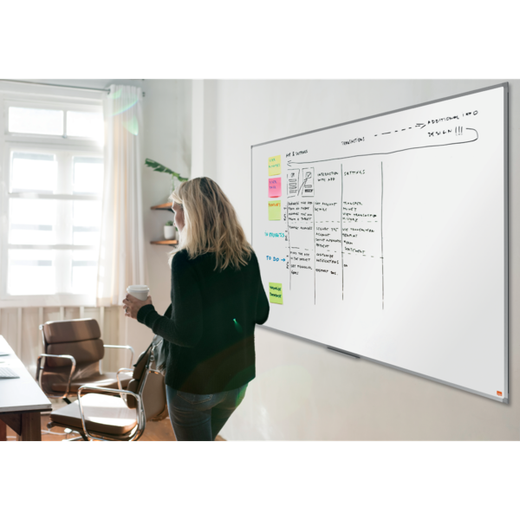 Pizarra NOBO Essence acero vitrificado 1200X900mm, blanco (retail)